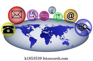 comunicação, ao redor mundo