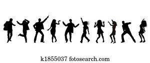 dancing people silhouettes dancing people silhouettes