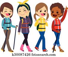 Hiking Girls Friends Hiking Girls Friends