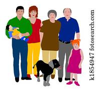 illustration of a family