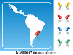 Latin America map illustration Latin America map illustration