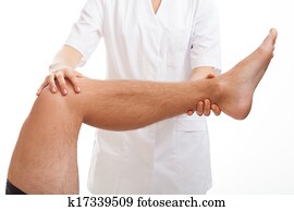 Medical examination of leg Medical examination of leg