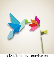 Origami hummingbird Origami hummingbird