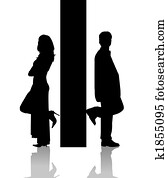 People silhouettes black white People silhouettes black white