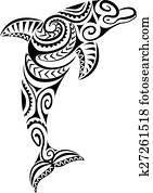 Polynesian Style Dolphin Polynesian Style Dolphin