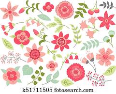 Vector Floral Set Vector Floral Set
