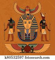 Vector illustration symbols of ancient Egypt.