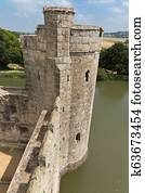 Ancient Bodiam castle in Sussex England UK