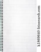 Blank white lined notebook page.