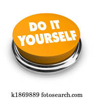 Do it Yourself - Orange Button Do it Yourself - Orange Button