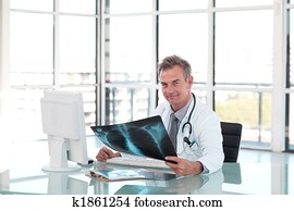 doktor, mit, a, positiv, ausdruck