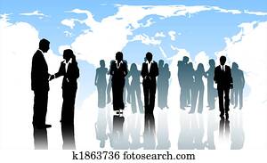 equipo negocio, en el trabajo