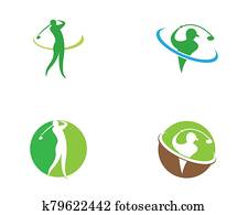 Golf symbol vector icon Golf symbol vector icon