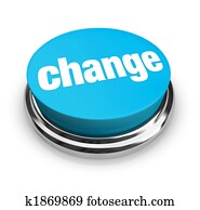 mudança, -, azul, botão