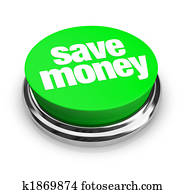 Save Money - Green Button Save Money - Green Button