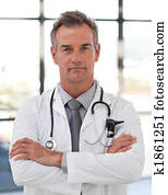 Serious and Confident doctor