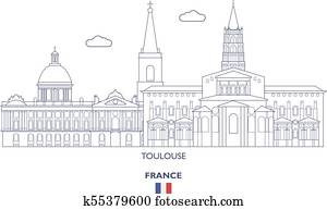 Toulouse City Skyline, France Toulouse City Skyline, France