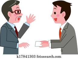 Business card exchange Business card exchange