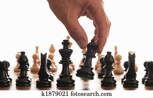 Chess board and hand Chess board and hand