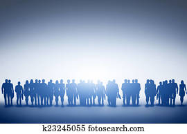 Group of business people silhouette Group of business people silhouette