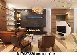 Living Room With Leather Sofa Living Room With Leather Sofa