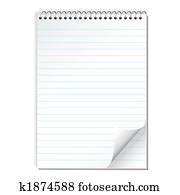 note paper spiral lined