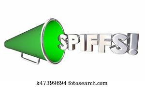 Spiffs Bullhorn Megaphone Incentives Bonus Rewards 3d Illustration Spiffs Bullhorn Megaphone Incentives Bonus Rewards 3d Illustration
