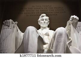 White Lincoln Statue Close Up Memorial Washington DC