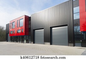 modernos, edifício industrial