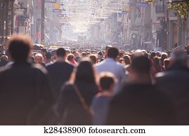 people crowd walking on street
