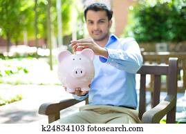 piggy bank, besparelserne, udenfor