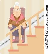 Senior Woman Chair Elevator