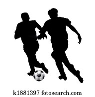 silhouettes of soccer players silhouettes of soccer players