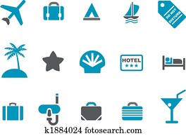 Vacation icon set Vacation icon set