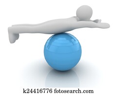 3d man exercising position on fitness ball. My biggest pilates s 3d man exercising position on fitness ball. My biggest pilates s