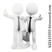 3D white people. Personal business coacher 3D white people. Personal business coacher
