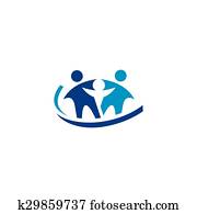 Family medicine practice abstract vector sign