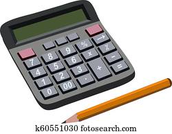 finanz, budget, berechnung, mit, pencil., raster, abbildung