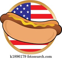 Hot Dog American Flag Hot Dog American Flag