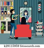 Beauty Salon Clip Art | Our Top 1000+ Beauty Salon Vectors | Fotosearch