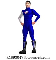 כחול, גיבור על