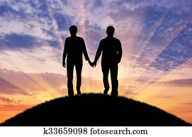 צללית, שמח, גברים הומוסקסואליים