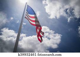 bandeira americana, céu