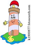 Cartoon lighthouse Cartoon lighthouse