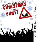 christmas party placard christmas party placard
