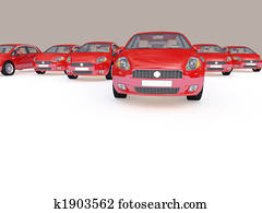 group of red cars group of red cars