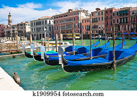 gôndola, em, veneza