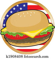 Hamburger American Flag Hamburger American Flag