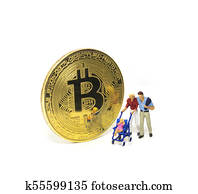 rod, s, dojča, do, tulák, s, bitcoin., cryptocurrency, tak, obklopovať, na, budúci