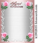 Sweet Sixteen Invitation Pink Satin Sweet Sixteen Invitation Pink Satin